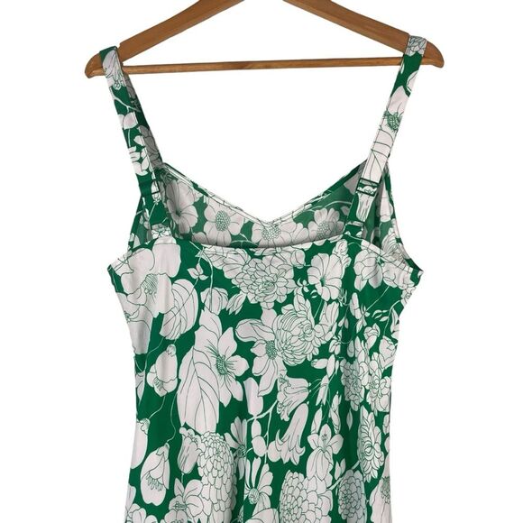 J Crew Gwyneth V-Neck Size 10 NEW Cupro-blend Slip Dress in Kelly Floral Silky - Picture 10 of 14